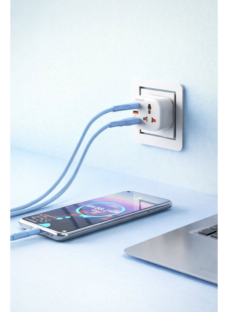 The WAVE 4000W Multi Plug Power Adapter with 4 USB Ports – Universal Socket Extension Wall Charger – Fast Charging, Smart Protection - Image 3